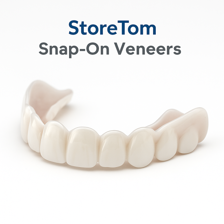 StoreTom Unisex Snap-On Veneers  | Natural Look | Instant Smile | BPA-Free| 1 pair (Uper and lower) photo review